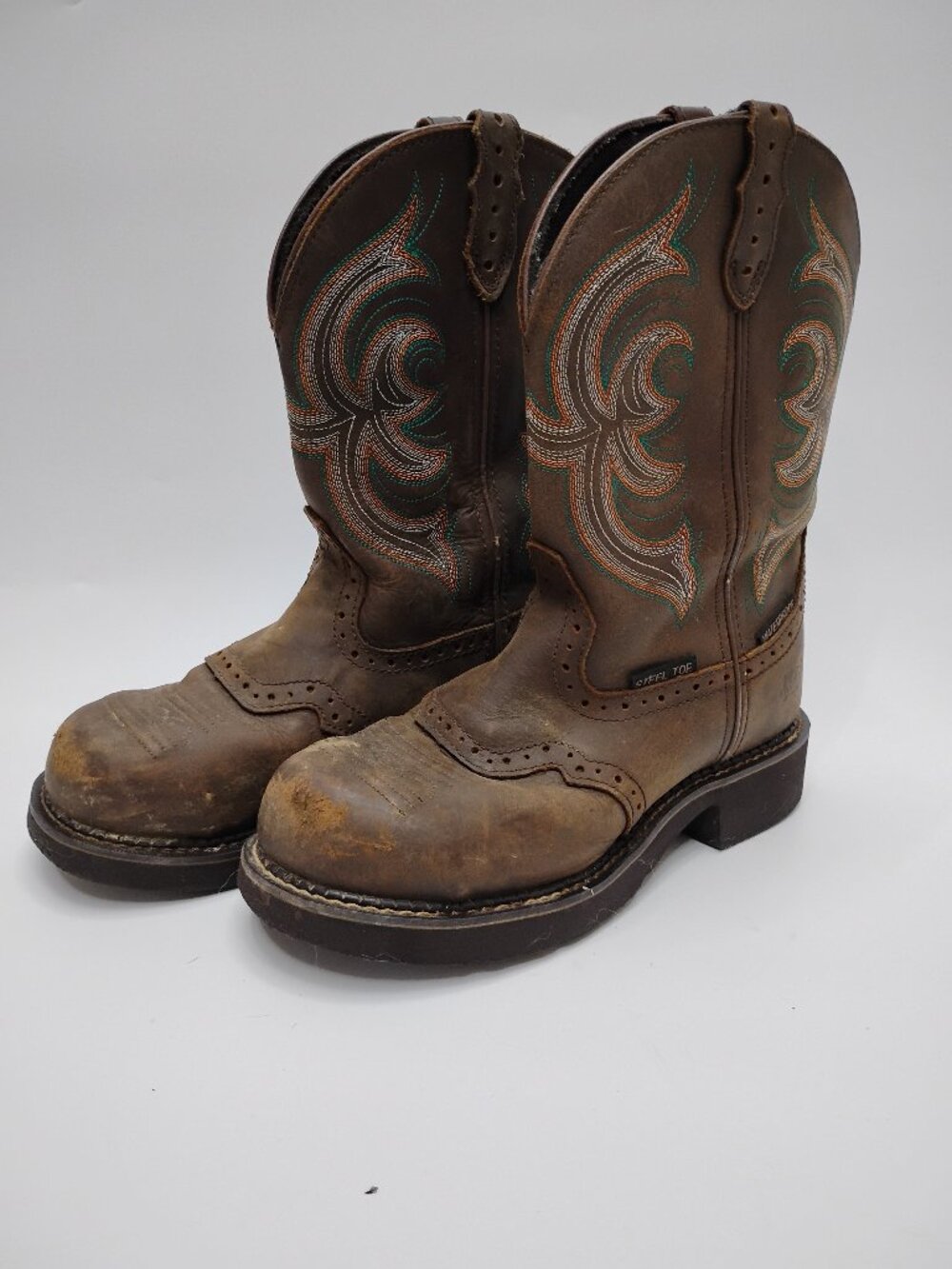 Justin 8 B Wanette Waterproof Steel Toe Gypsy Work Boot Brown WKL9984